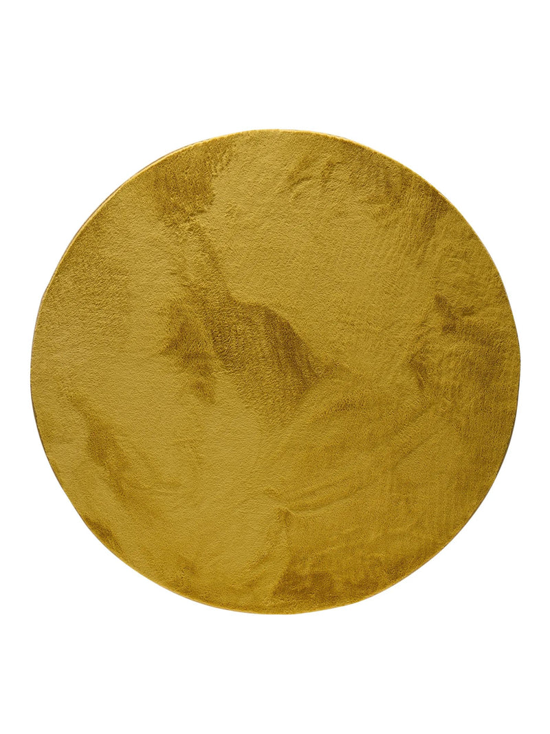 Faux Fur Rug Furry Yellow