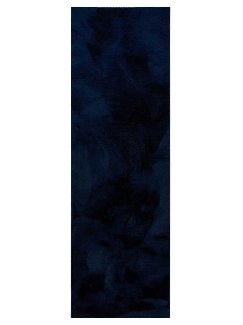 Faux Fur Rug Furry Dark Blue