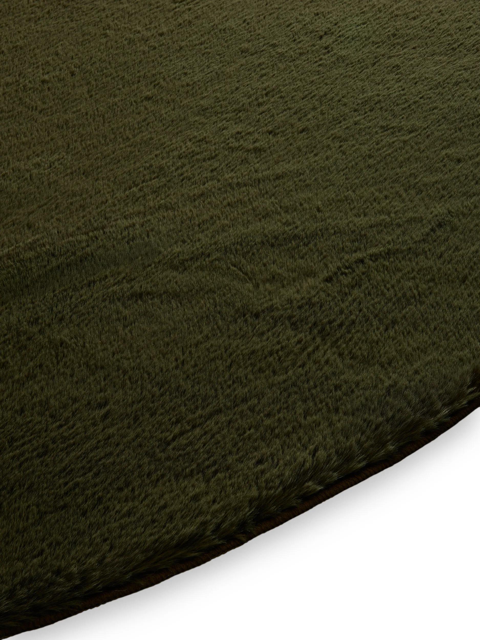 Faux Fur Rug Furry Olive green