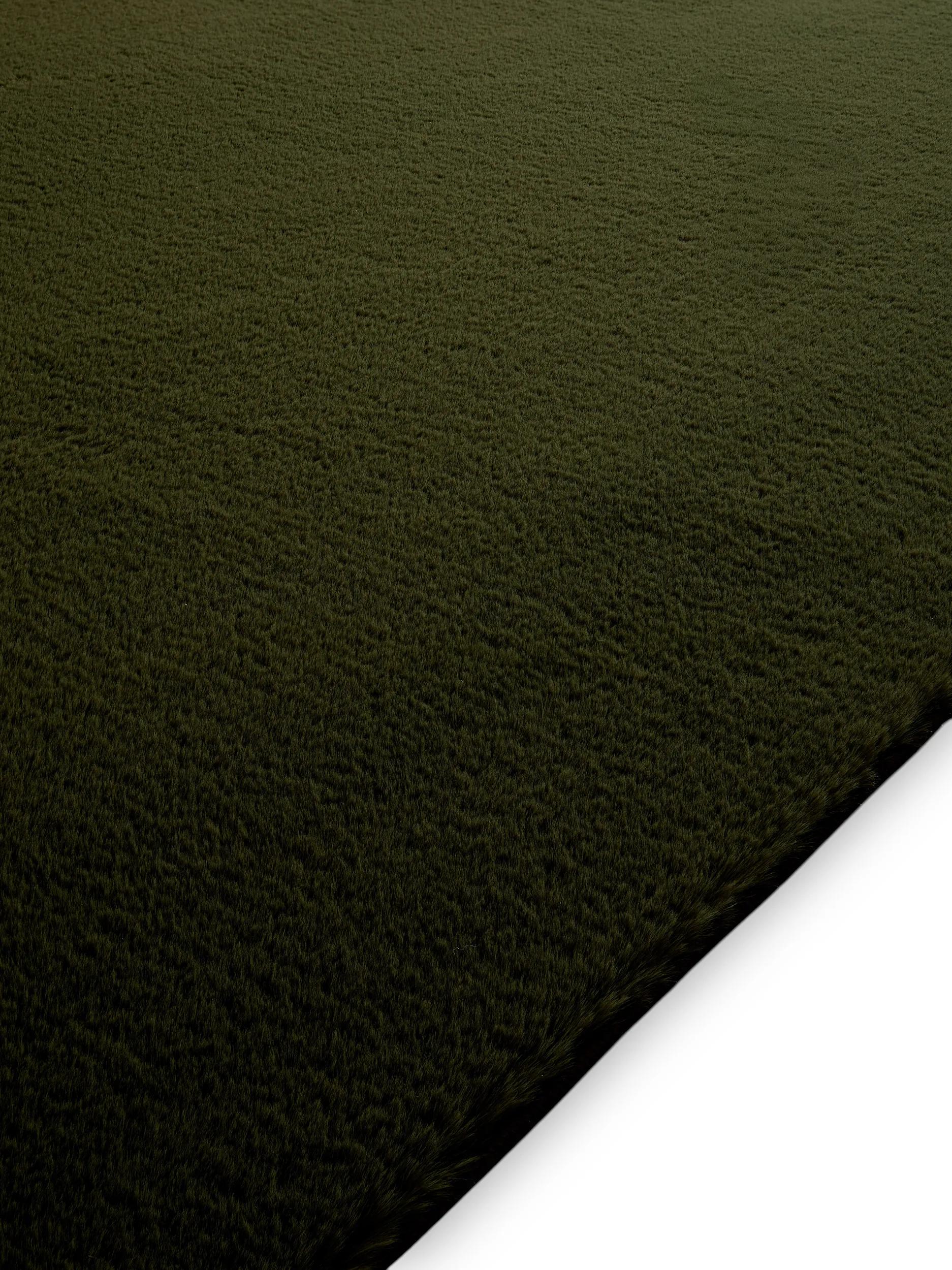 Faux Fur Rug Furry Olive green