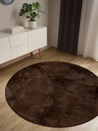 Faux Fur Rug Furry Brown