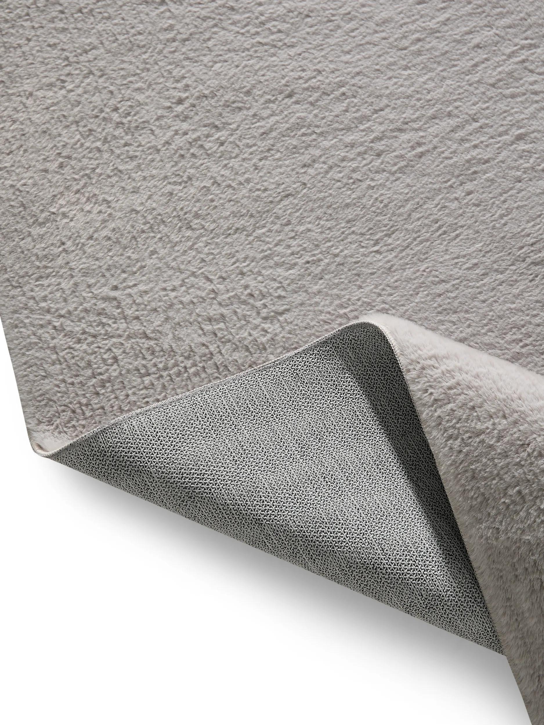 Faux Fur Rug Furry Light Grey