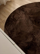 Faux Fur Rug Furry Brown