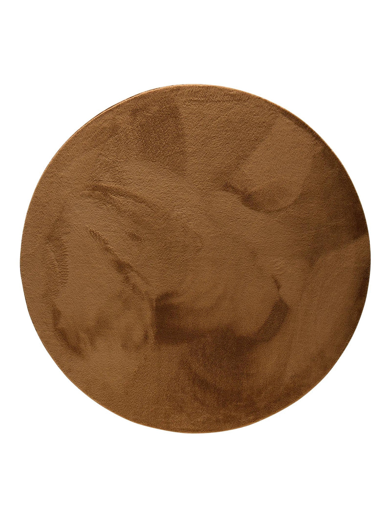 Faux Fur Rug Furry Light Brown