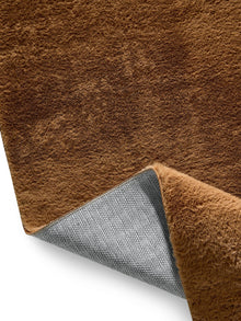 Faux Fur Rug Furry Light Brown