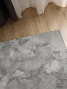Faux Fur Rug Furry Light Grey