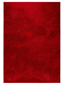 Faux Fur Rug Furry Red