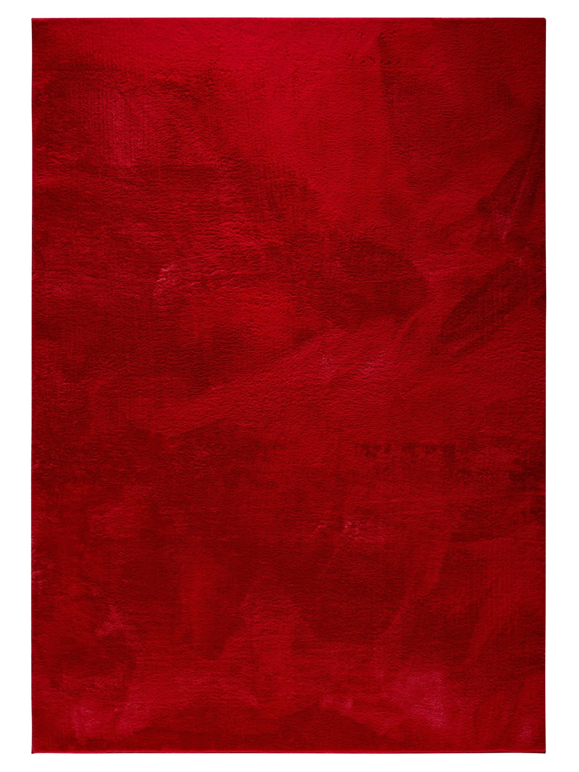 Faux Fur Rug Furry Red