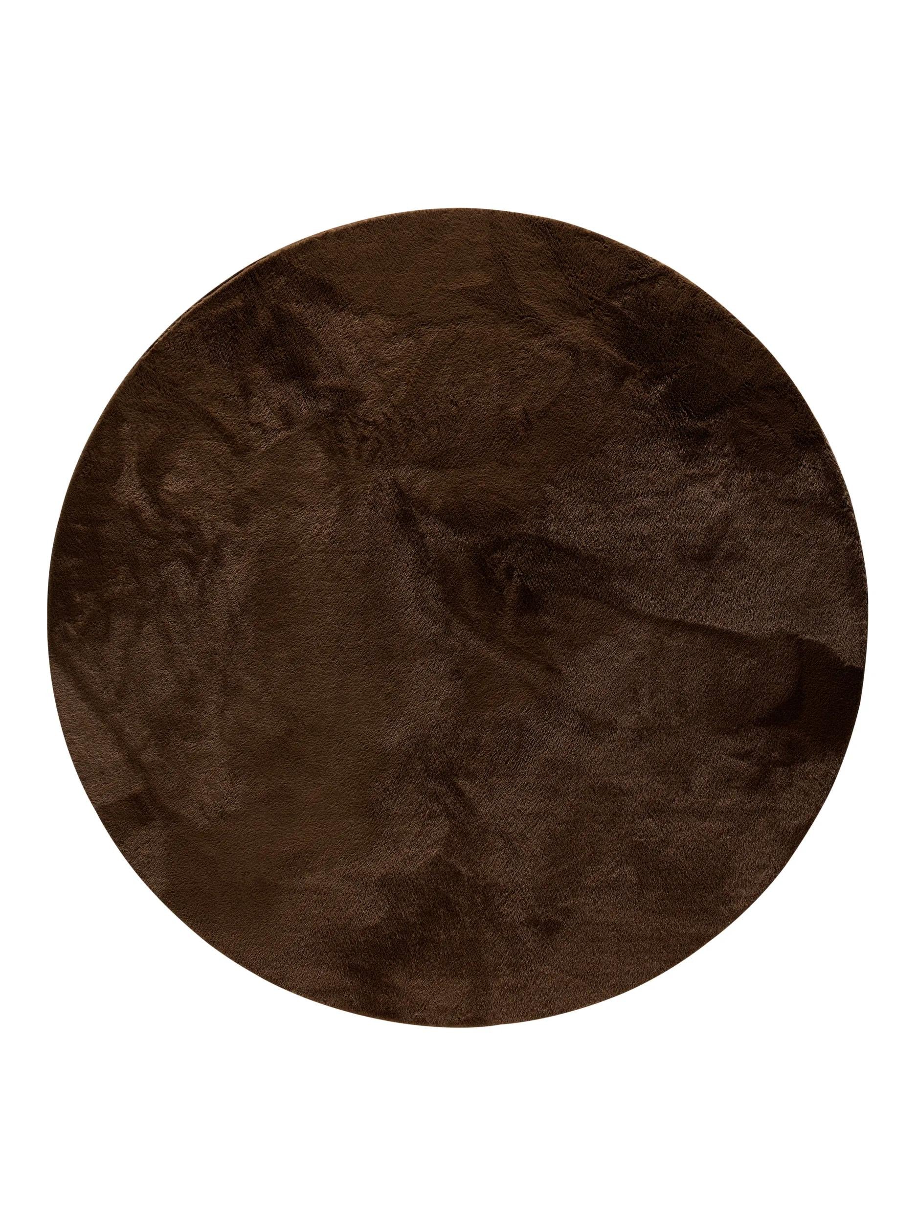 Faux Fur Rug Furry Brown
