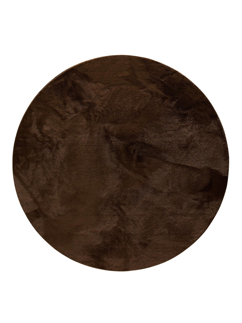 Faux Fur Rug Furry Brown
