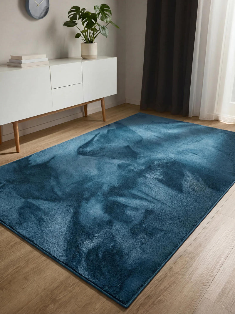 Faux Fur Rug Furry Turquoise