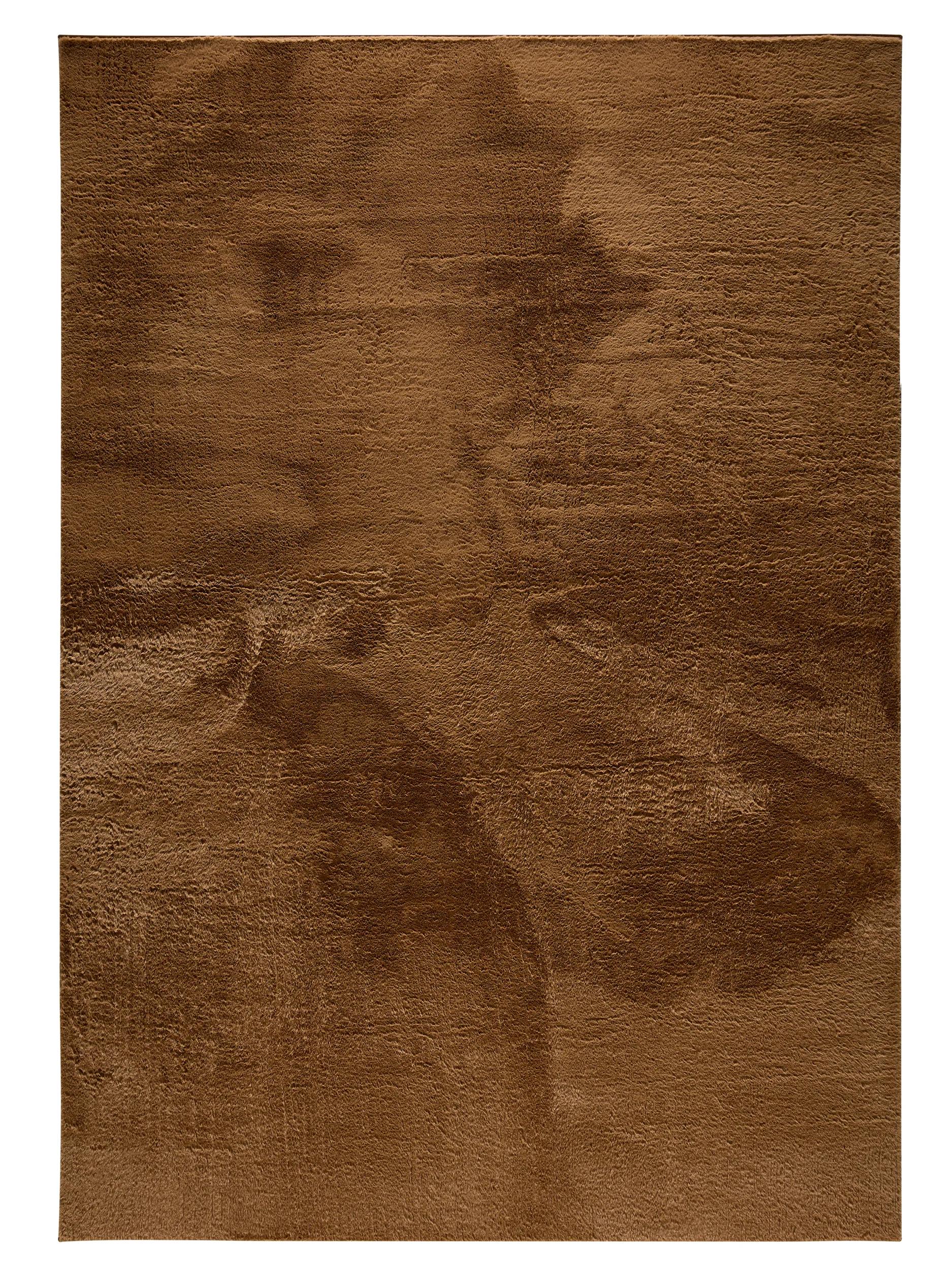 Faux Fur Rug Furry Light Brown
