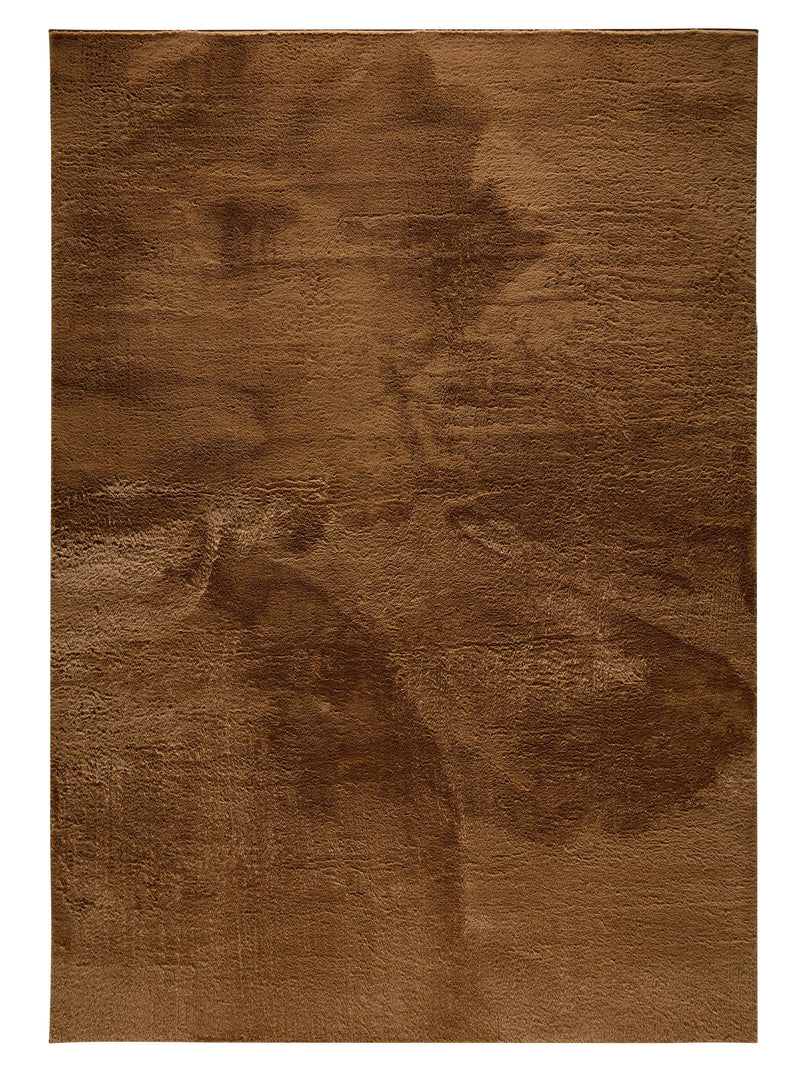 Faux Fur Rug Furry Light Brown