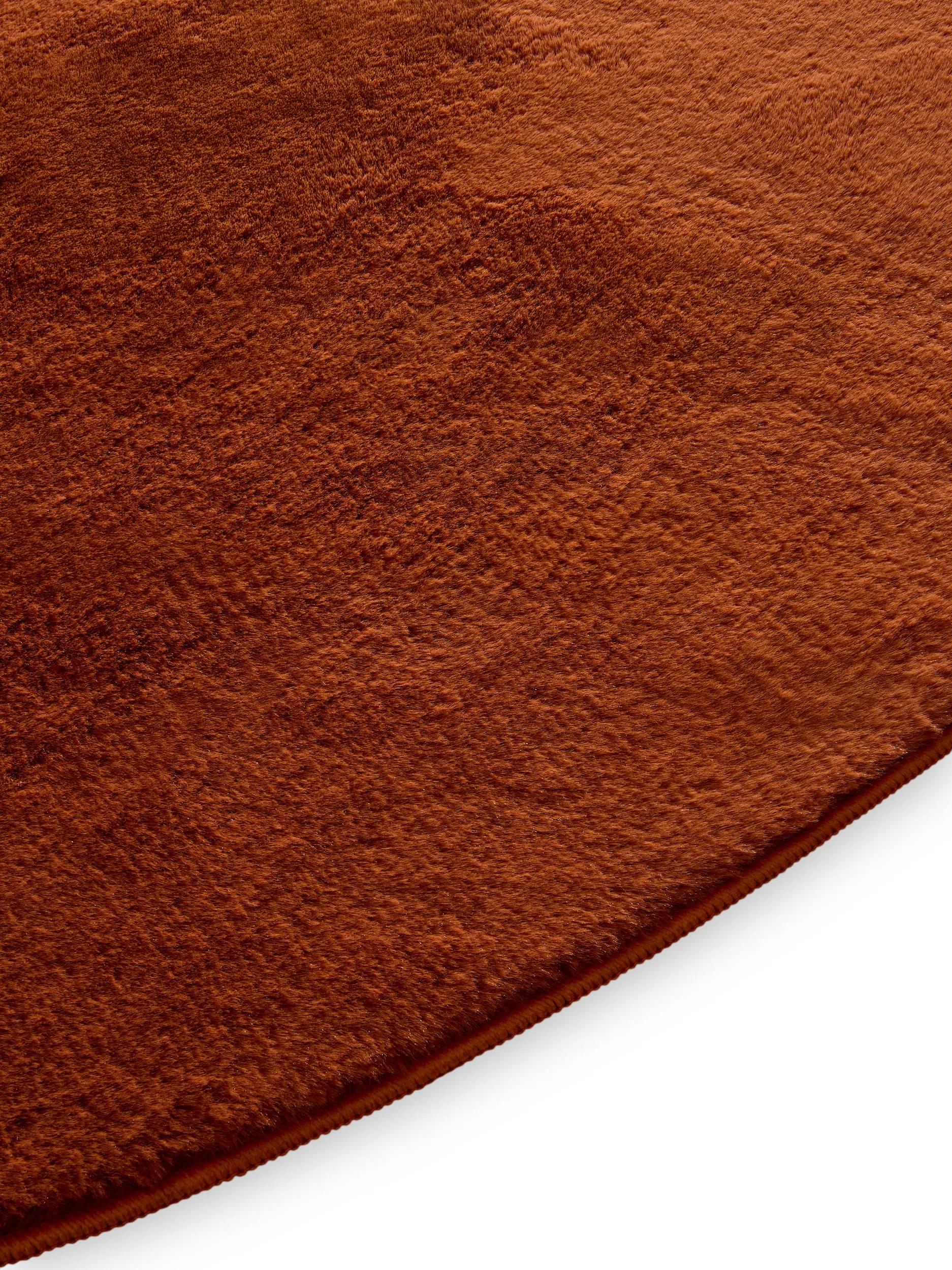 Faux Fur Rug Furry Orange