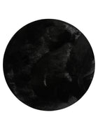 Faux Fur Rug Furry Black