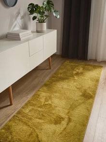 Faux Fur Rug Furry Yellow
