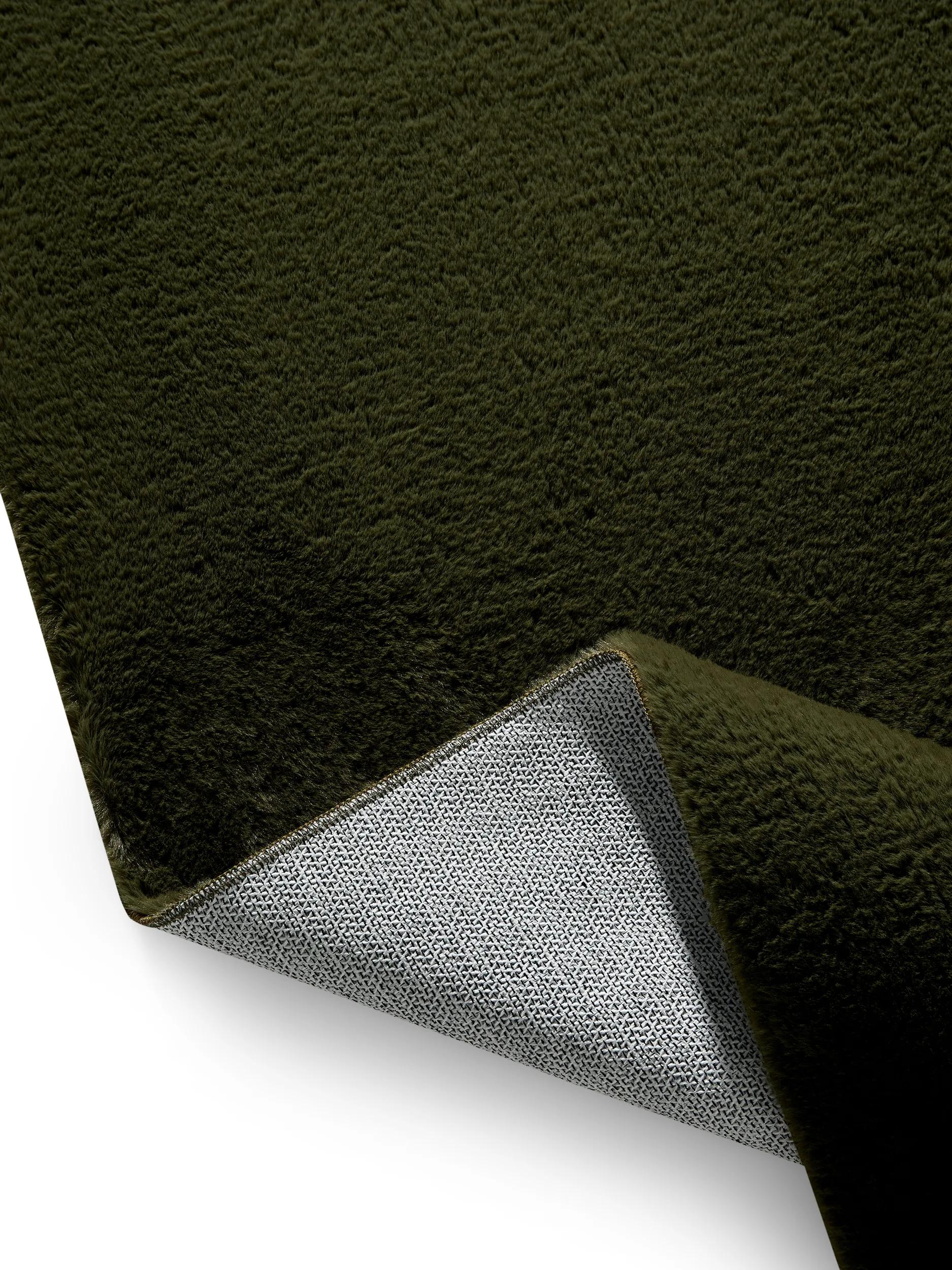 Faux Fur Rug Furry Olive green