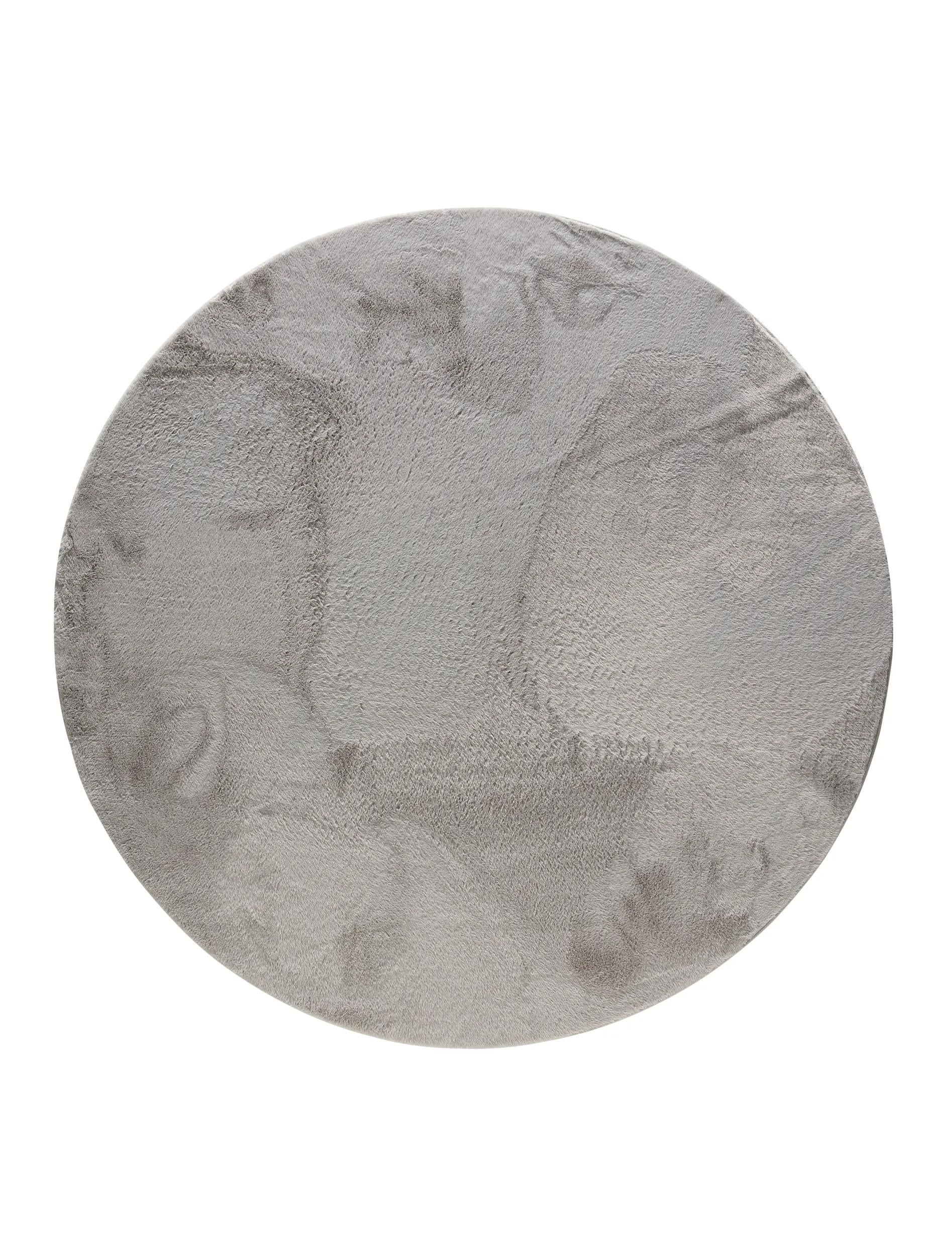 Faux Fur Rug Furry Light Grey