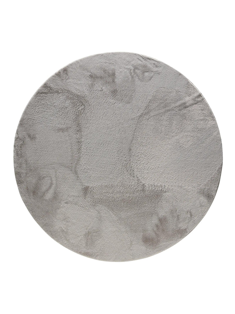 Faux Fur Rug Furry Light Grey