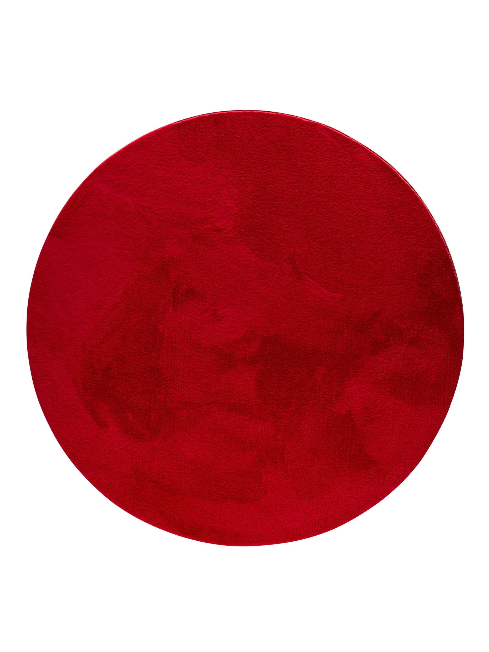 Faux Fur Rug Furry Red