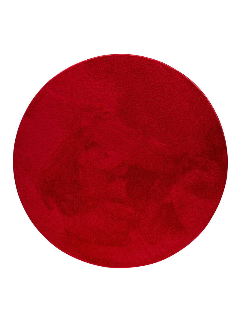 Faux Fur Rug Furry Red