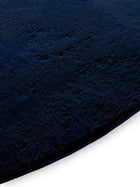 Faux Fur Rug Furry Dark Blue