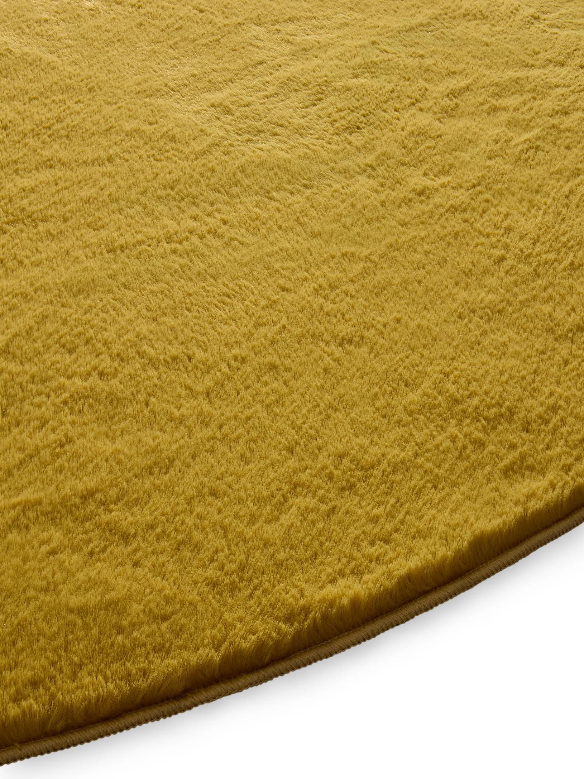 Faux Fur Rug Furry Yellow