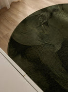 Faux Fur Rug Furry Olive green