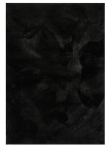 Faux Fur Rug Furry Black