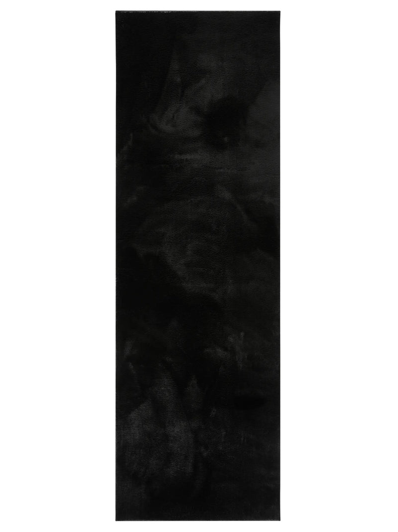 Faux Fur Rug Furry Black