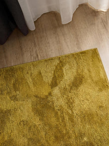 Faux Fur Rug Furry Yellow