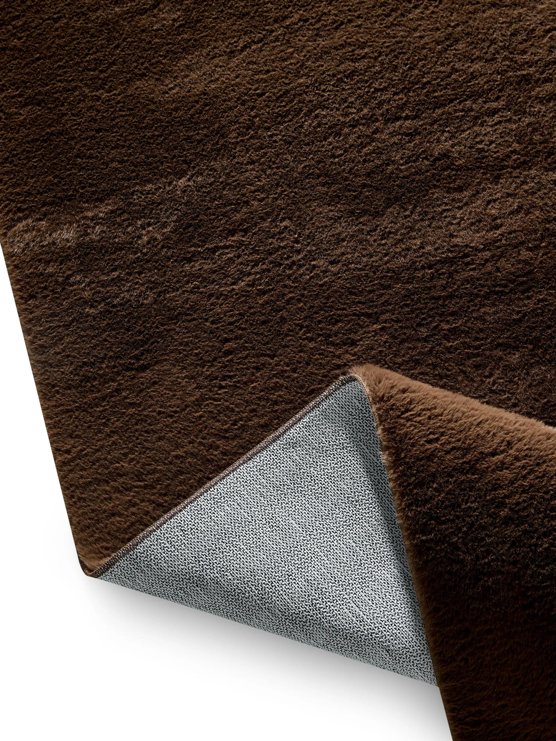 Faux Fur Rug Furry Brown