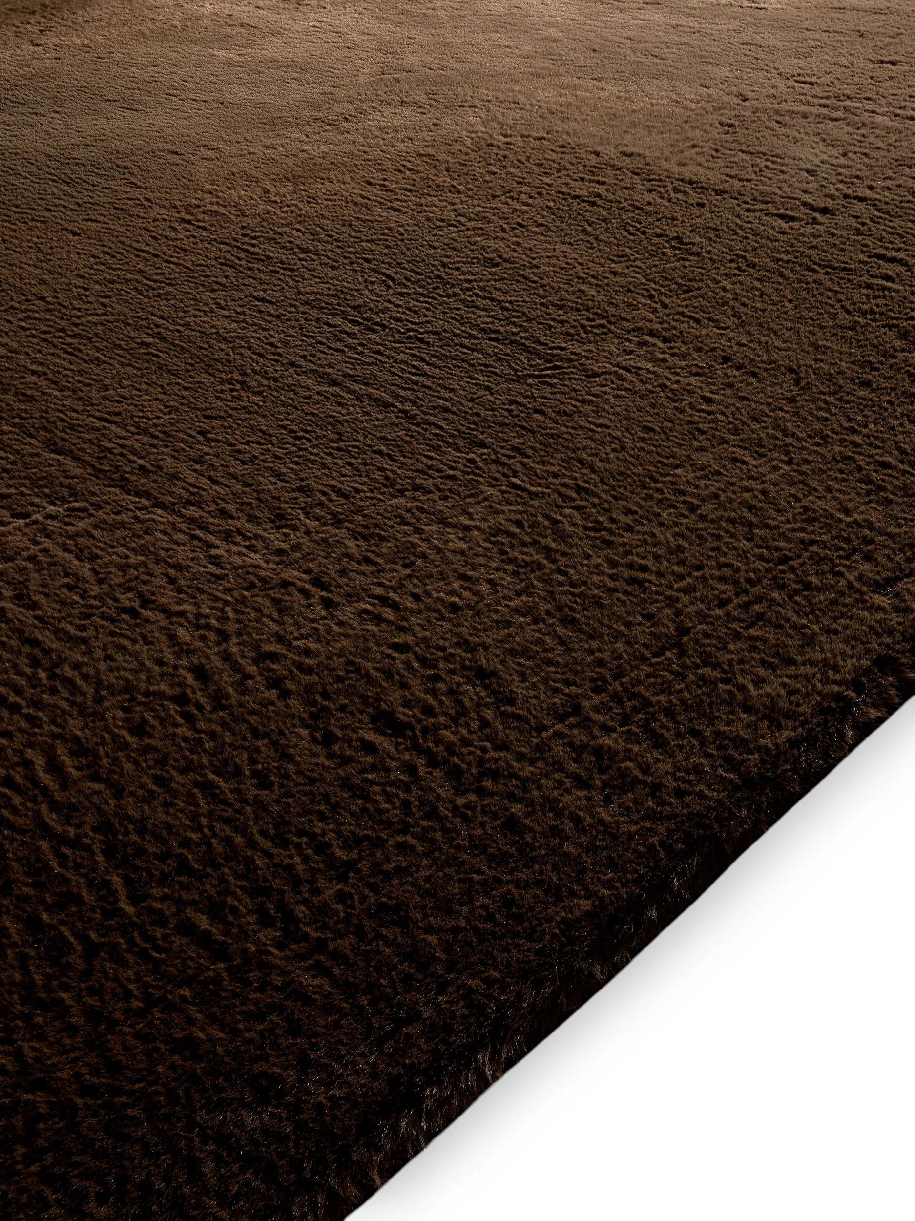 Faux Fur Rug Furry Brown