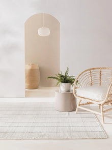 Rug made from recycled material Gaia White
