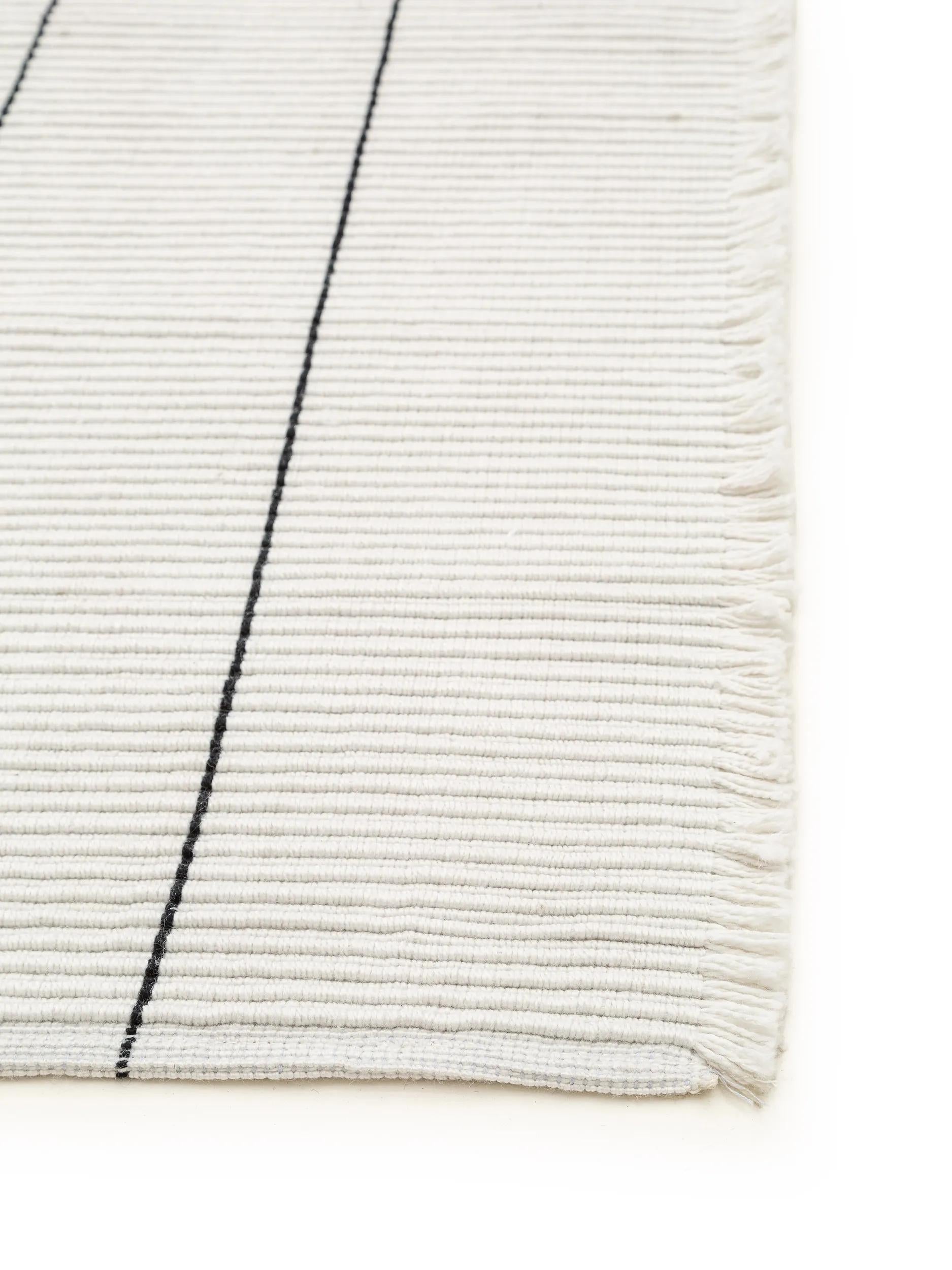 Rug made from recycled material Gaia White