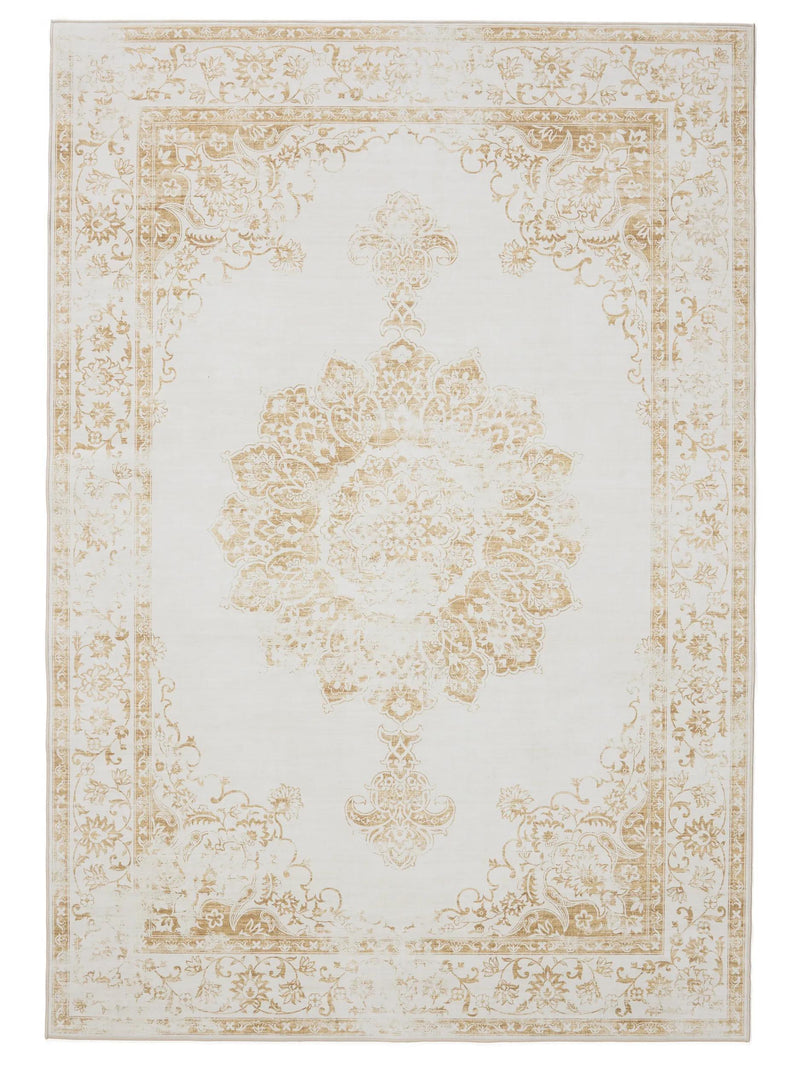 Washable Rug George Cream/Yellow