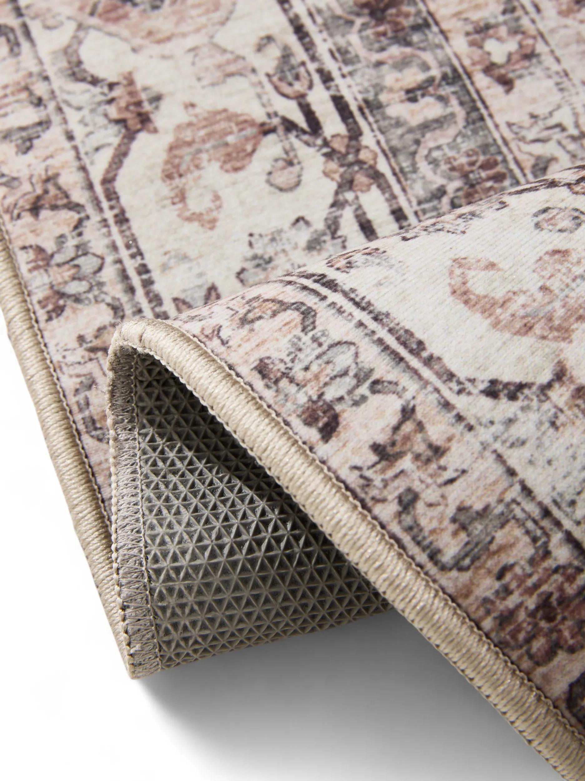 Washable Rug George Cream/Taupe