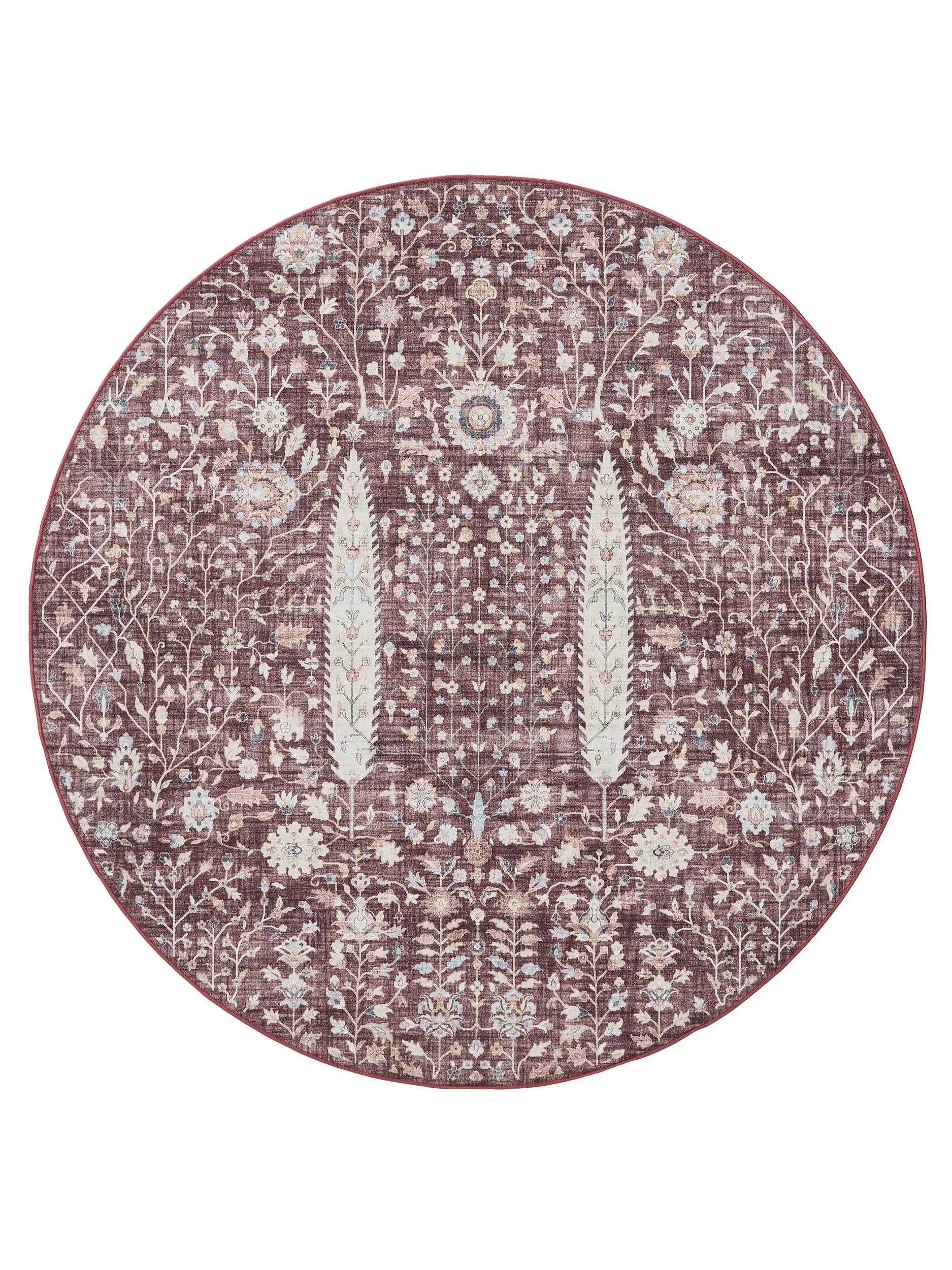 Washable Rug George Bordeaux