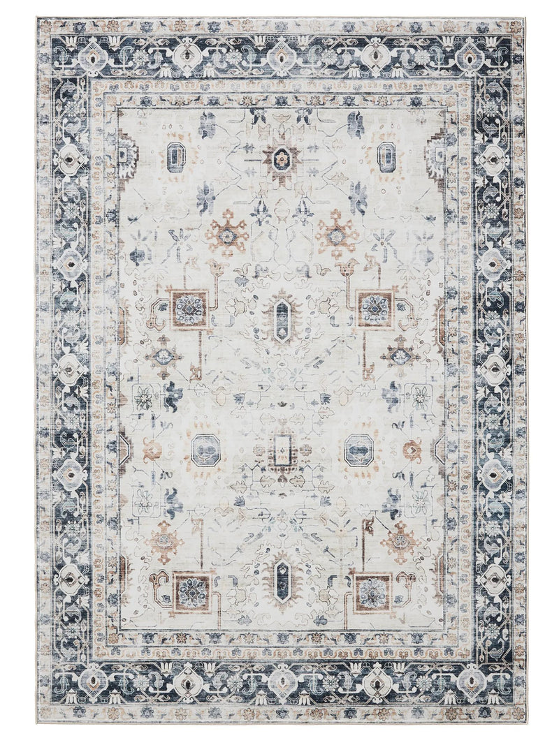 Washable Rug George Cream/Grey