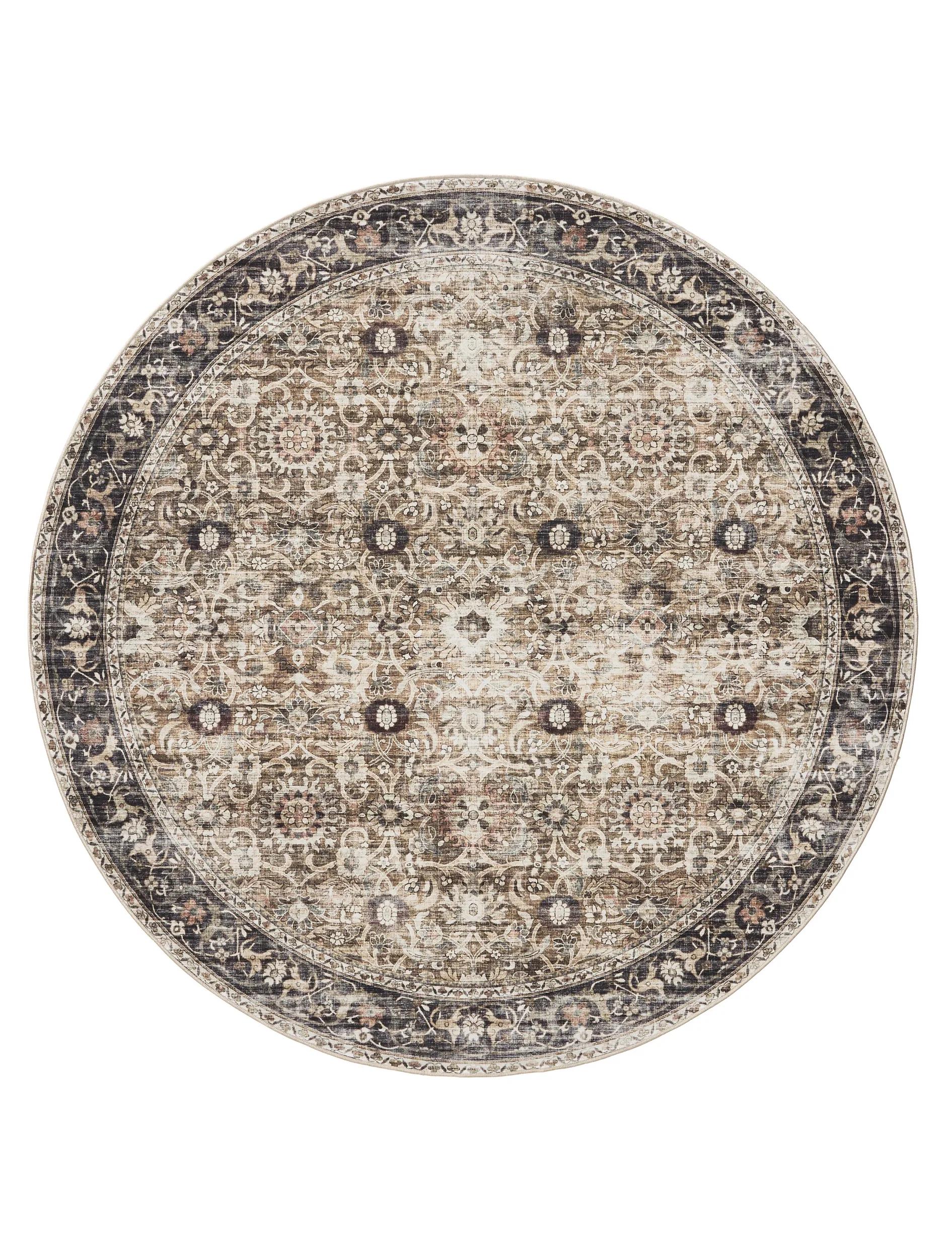 Washable Rug George Charcoal/Taupe