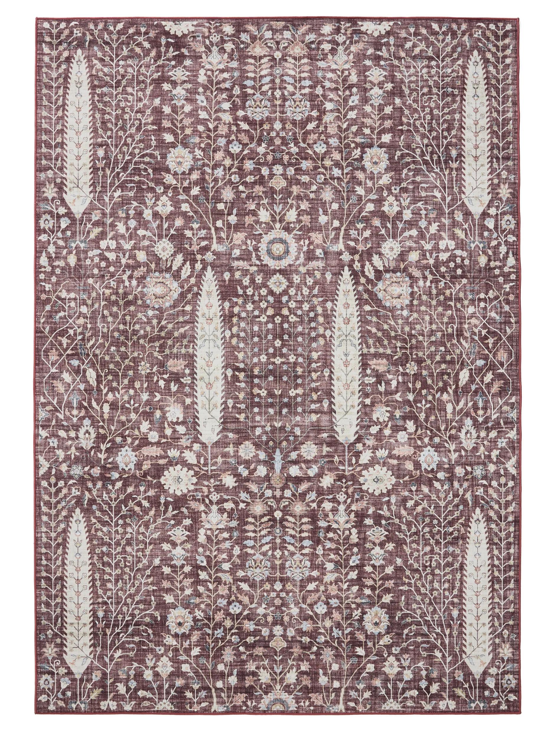 Washable Rug George Bordeaux