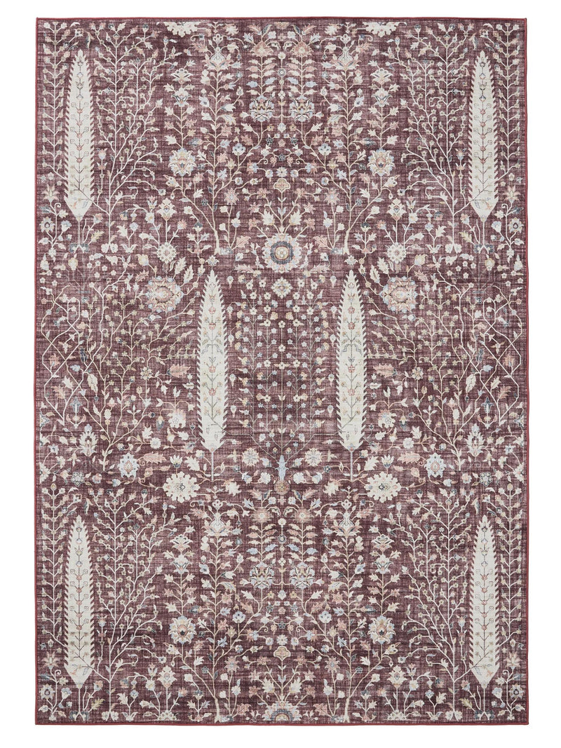 Washable Rug George Bordeaux