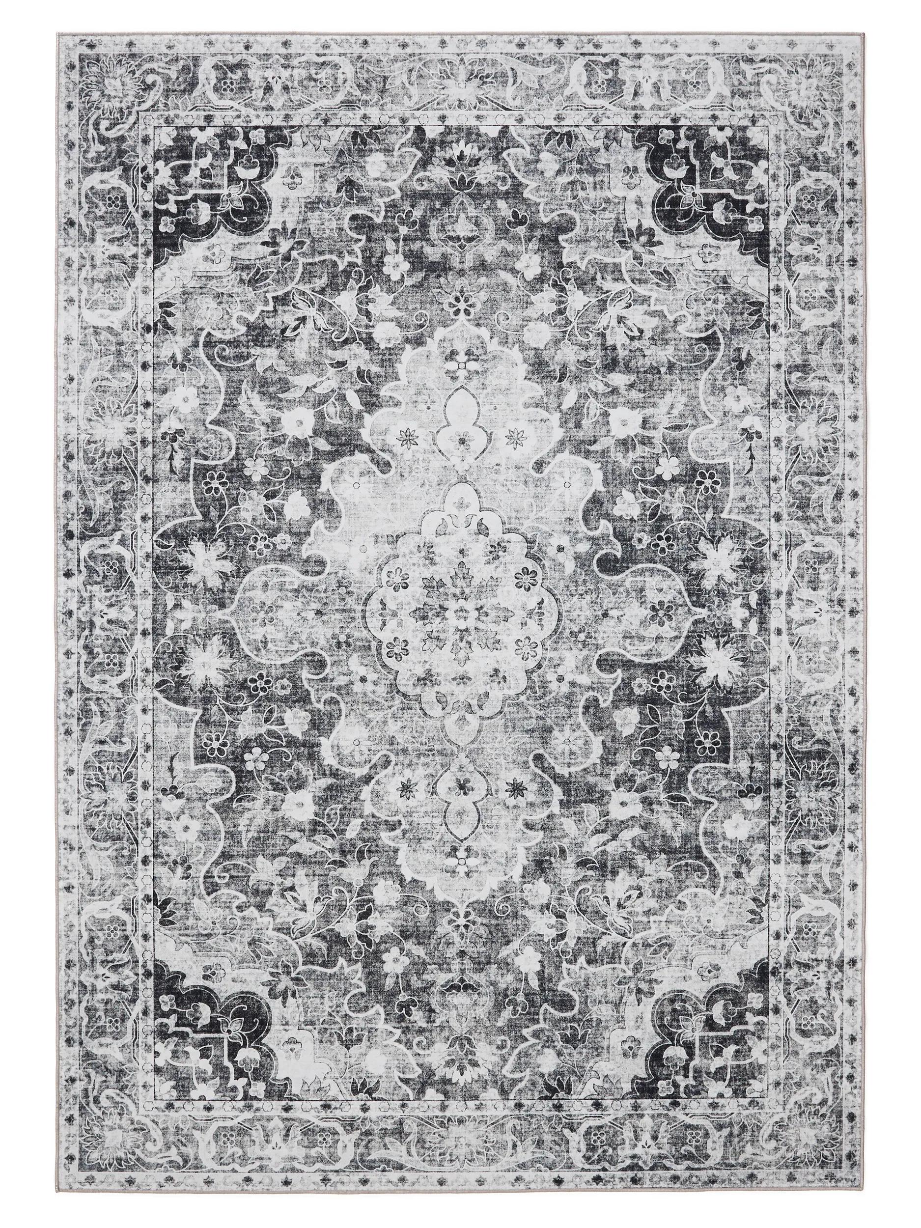 Washable Rug George Charcoal