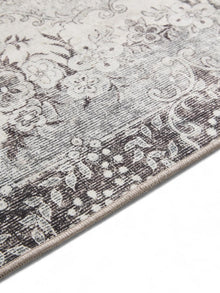 Washable Rug George Black/Grey