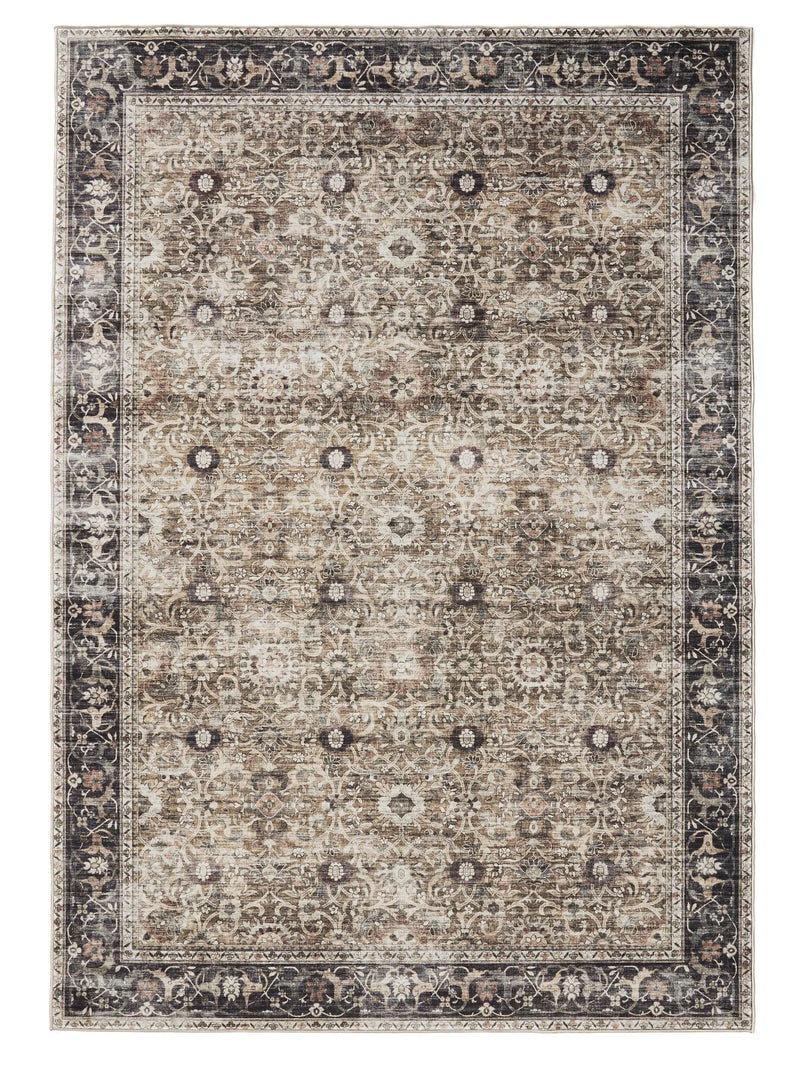 Washable Rug George Charcoal/Taupe