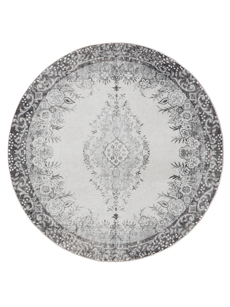 Washable Rug George Black/Grey