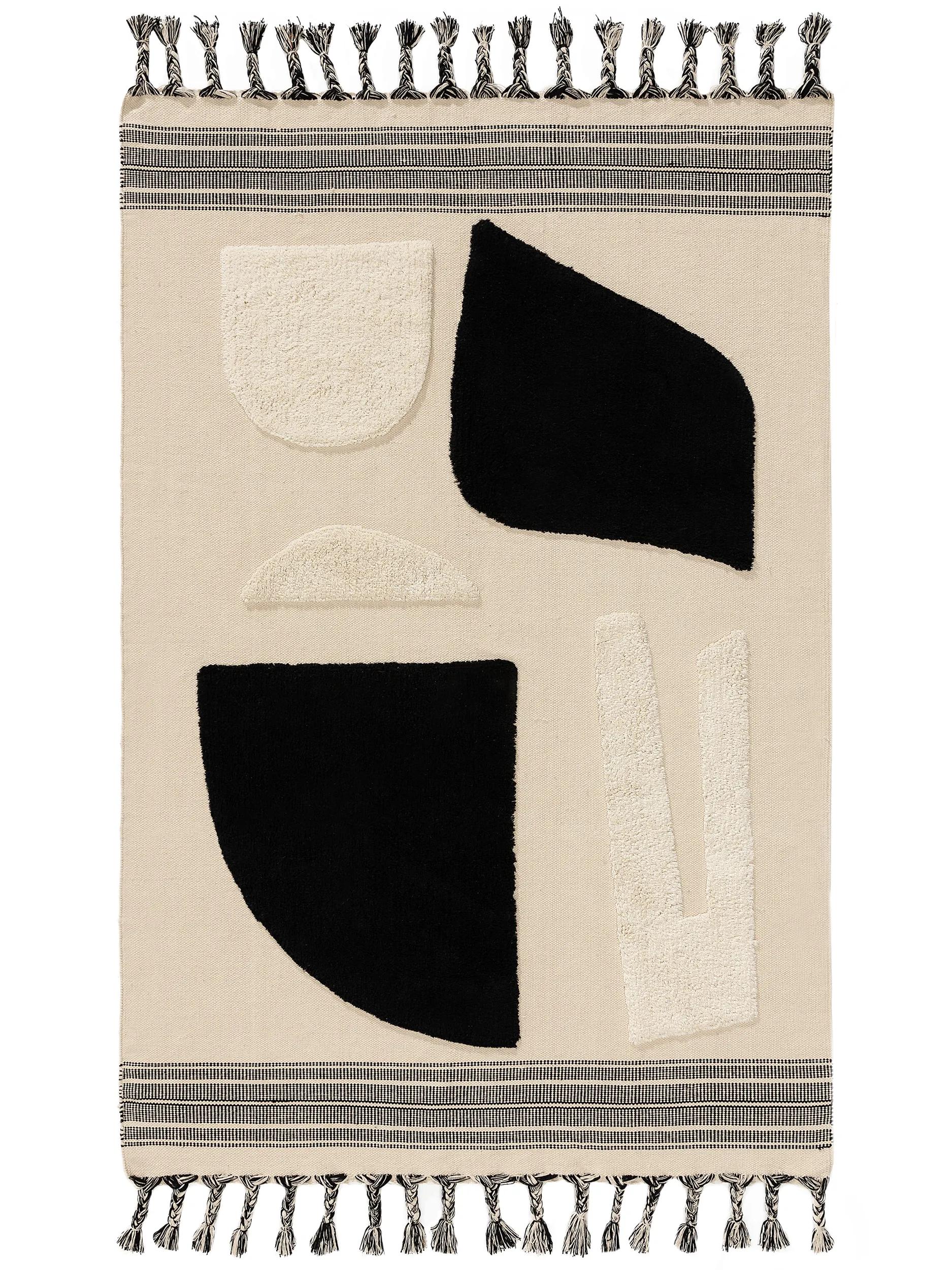 Cotton Rug Gibson Black/White