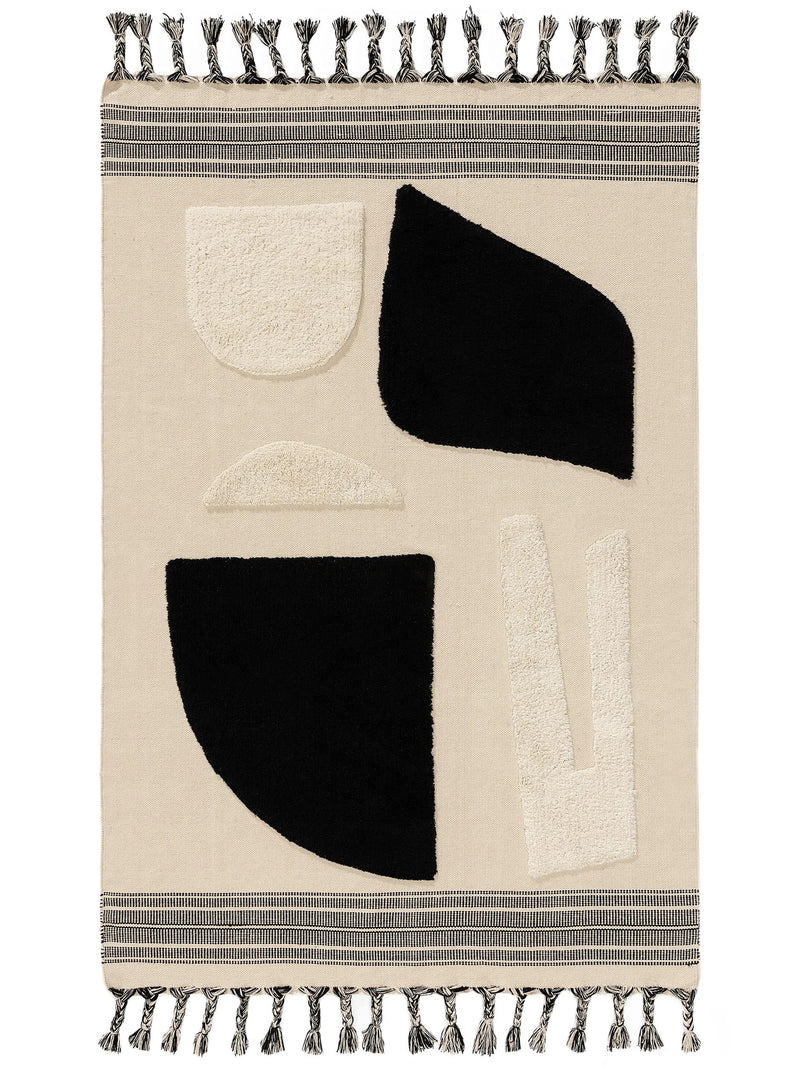Cotton Rug Gibson Black/White