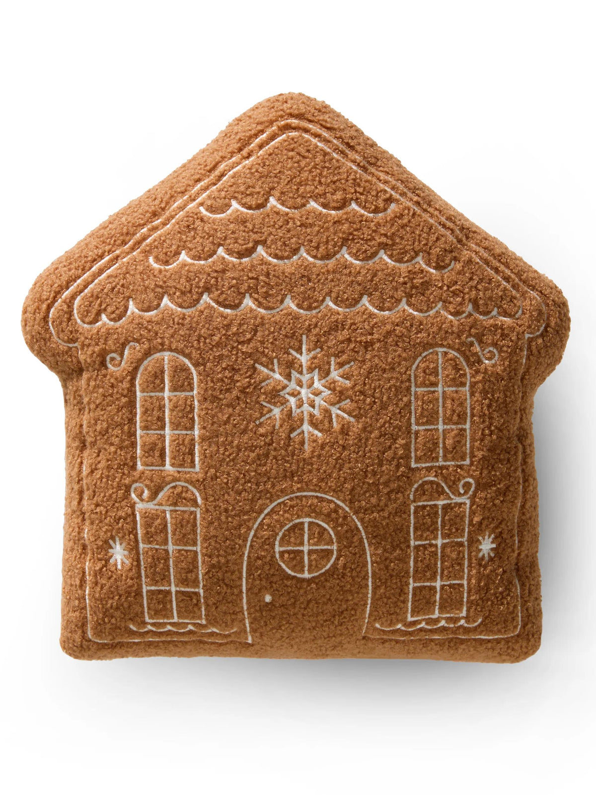 Christmas Cushion Gingerbread House Brown