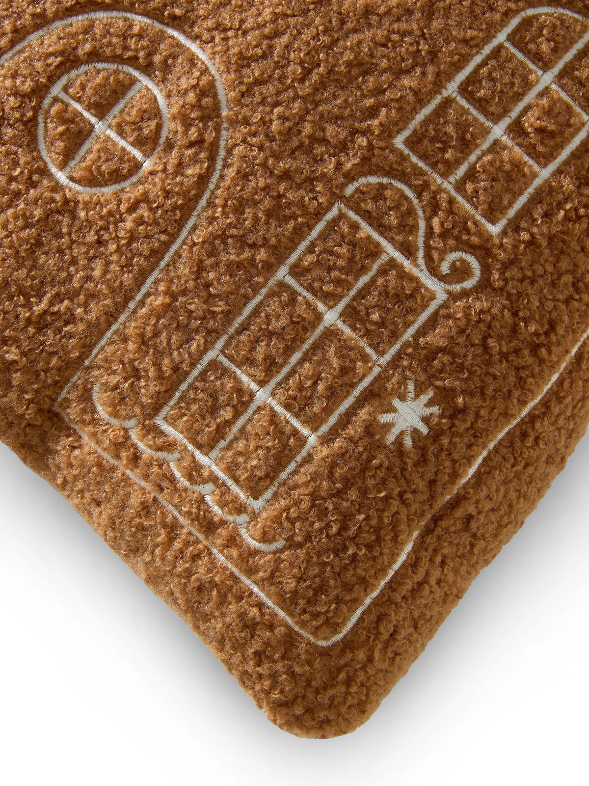 Christmas Cushion Gingerbread House Brown